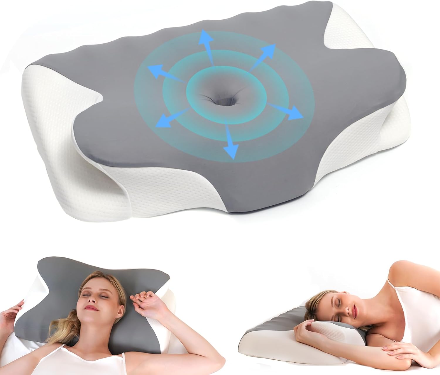 Almohada Cervical Viscoelástica Vicihoho 60 x 41 cm