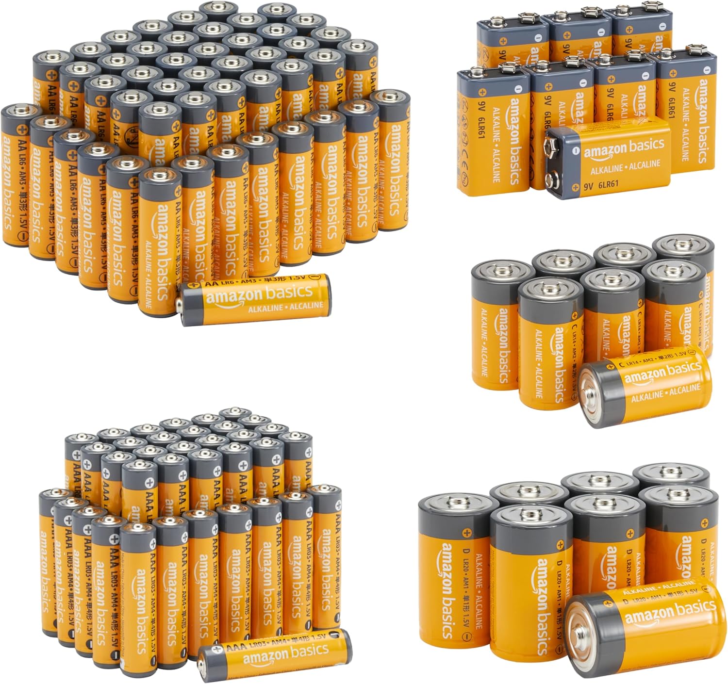 Pack 108 Pilas Alcalinas Amazon Basics
