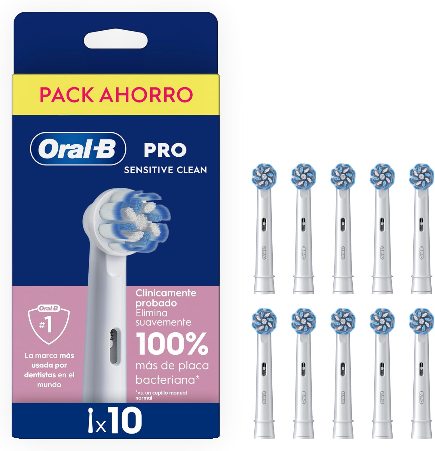Pack 10 Oral-B Sensitive Clean Cabezales de Recambio