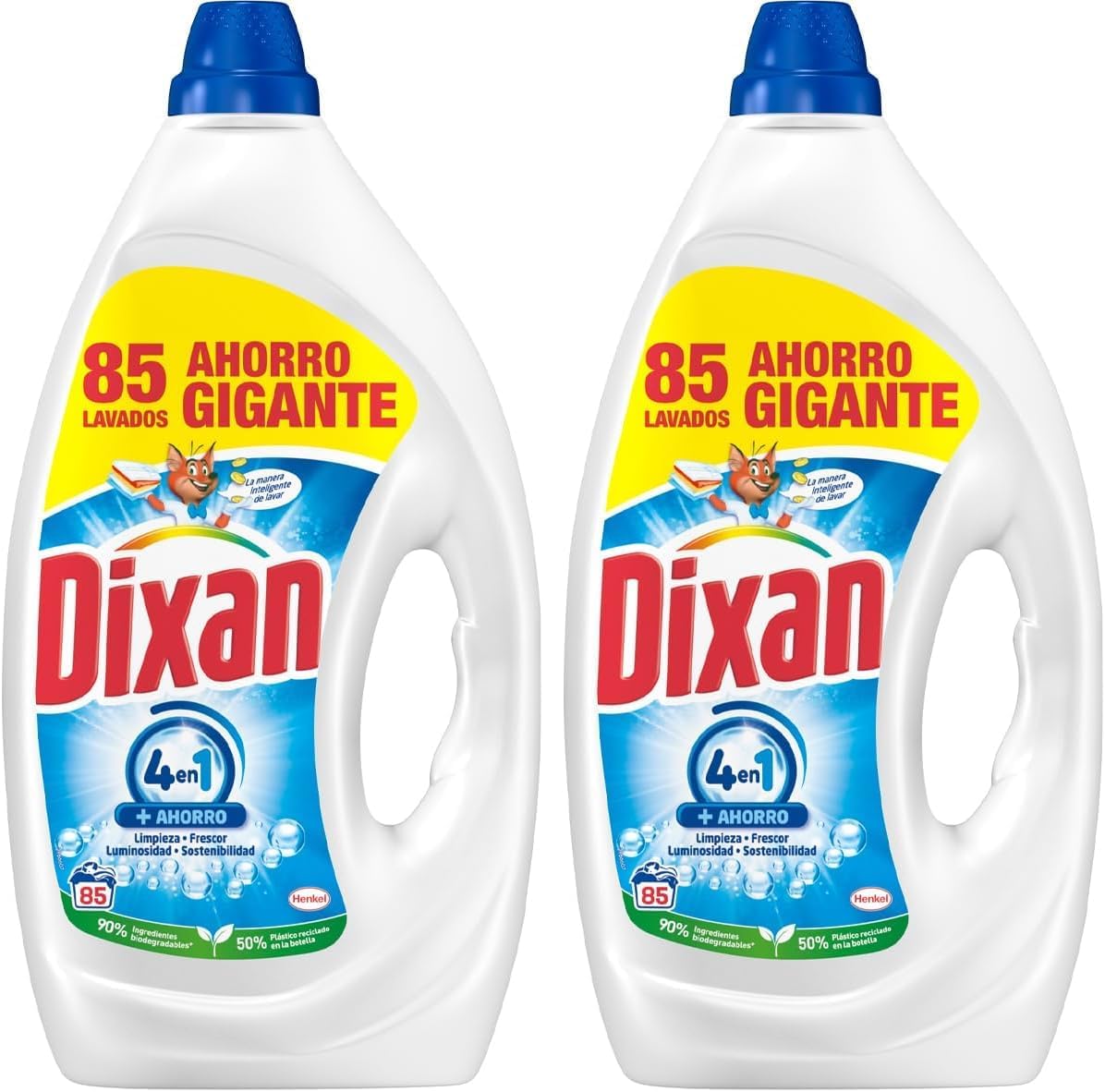 Detergente Líquido Dixan Gel Total+ 4 en 1 85 Lavados