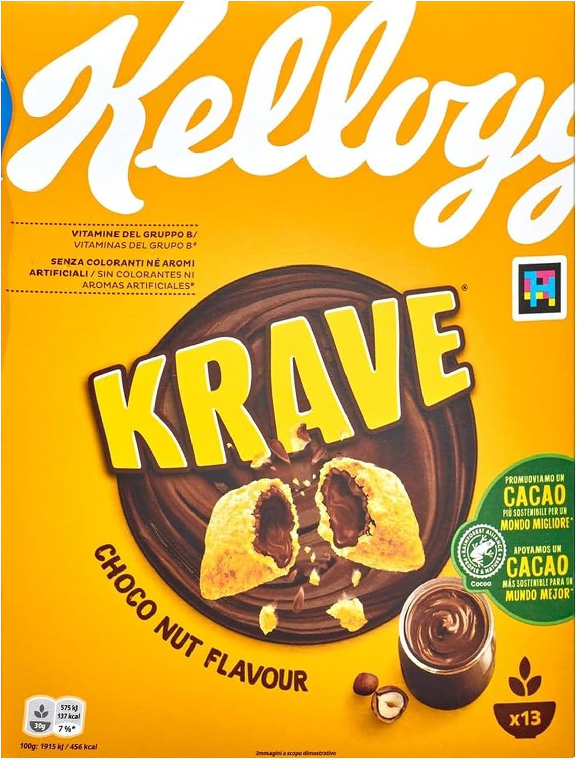Pack de 2 Cereales Rellenos Kellogg's Krave Chocolate con Leche 410 g