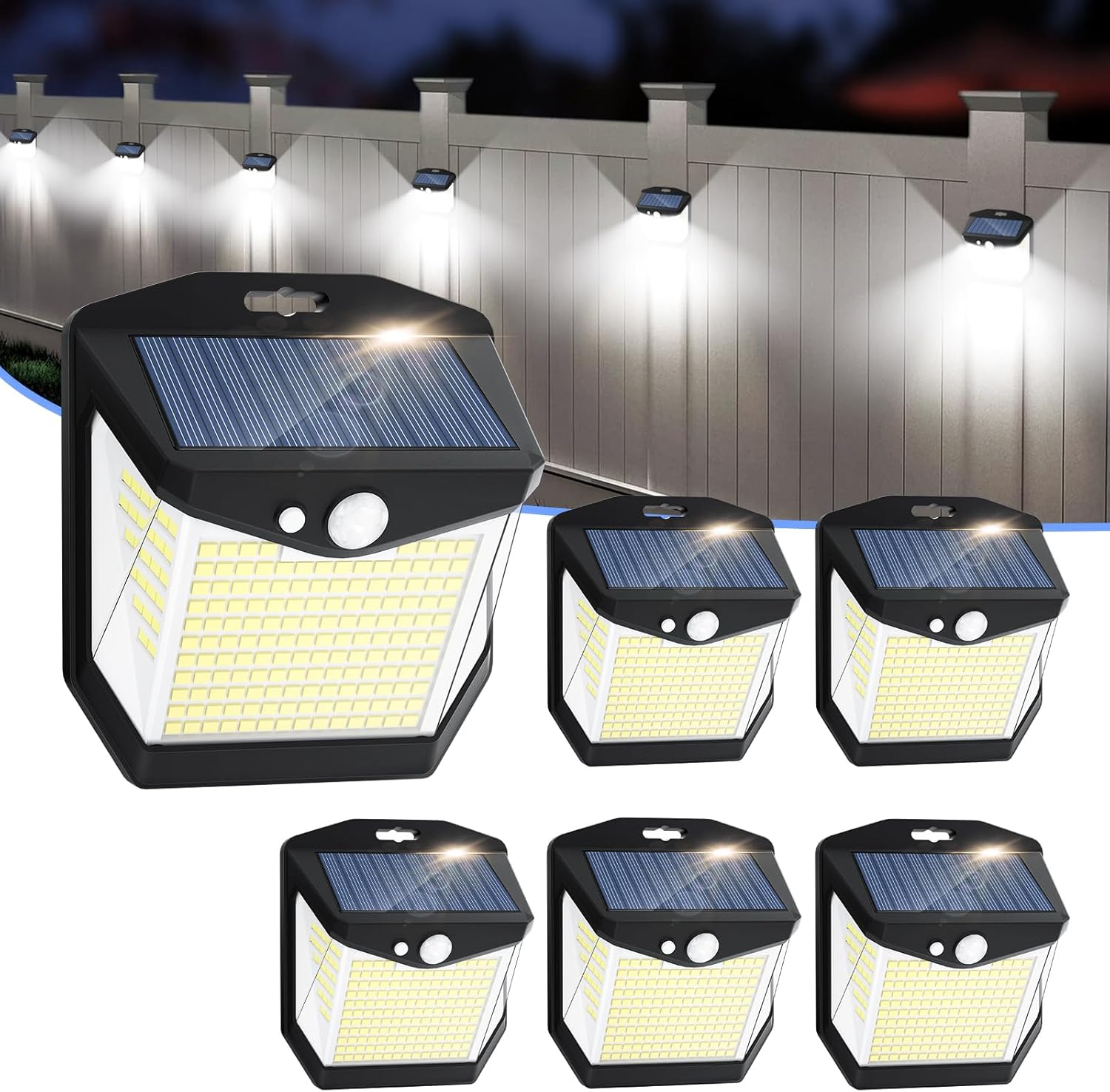 Pack 6 Vanranger Apliques Solares de Exterior 248 LED