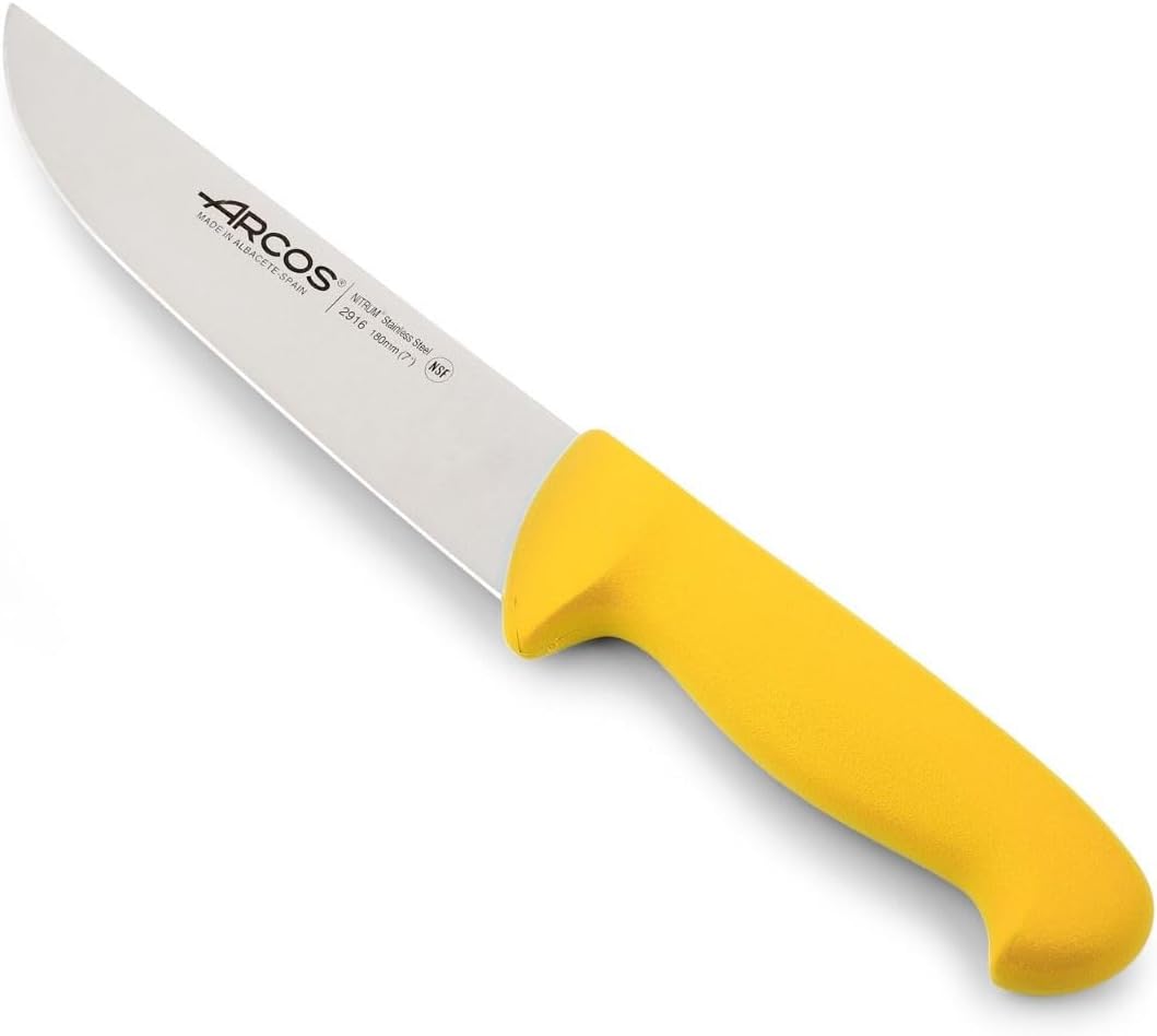 Cuchillo Carnicero Arcos Serie 2900 25 cm Amarillo