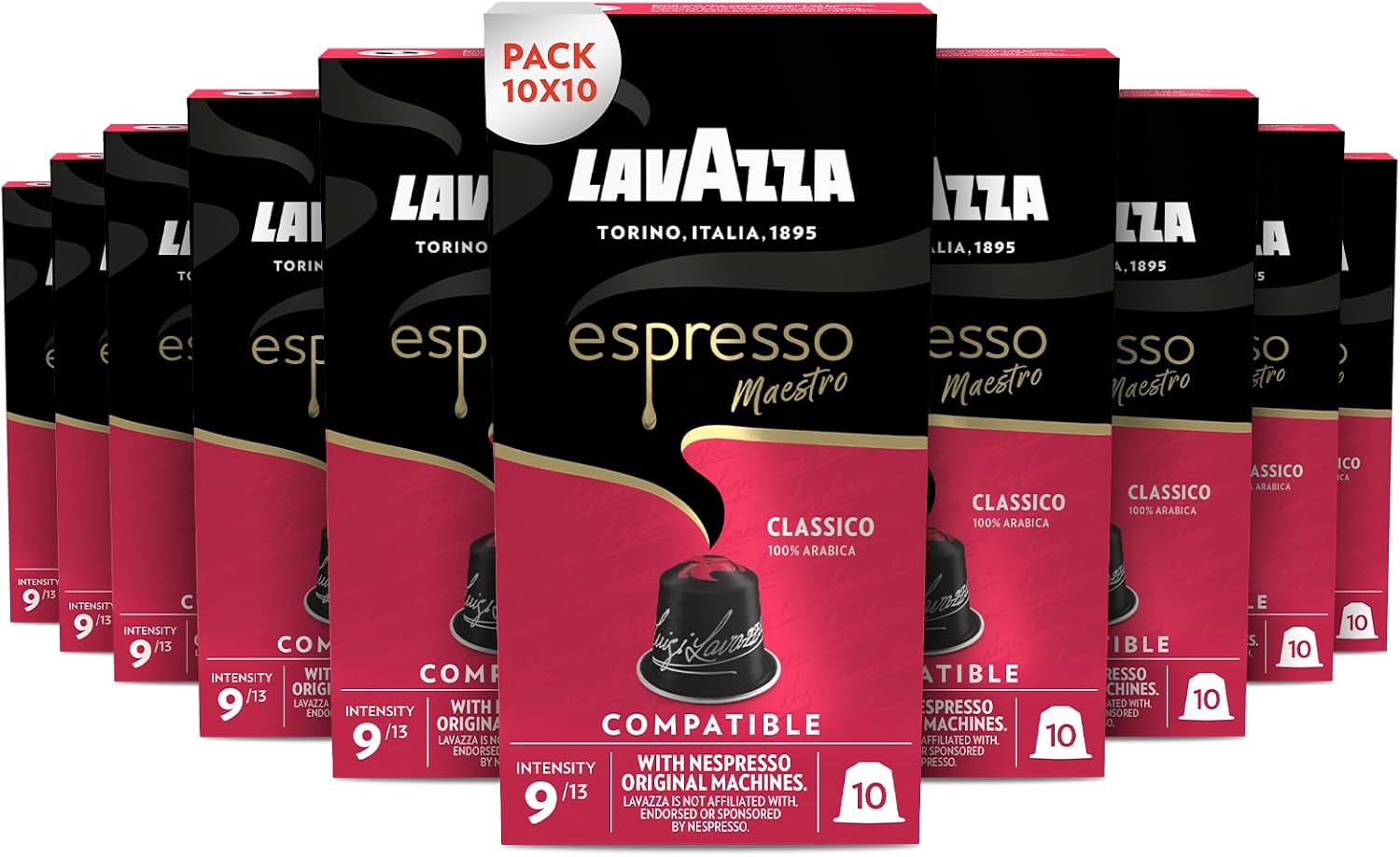 Pack 100 Cápsulas de Café Lavazza Espresso Maestro Intenso