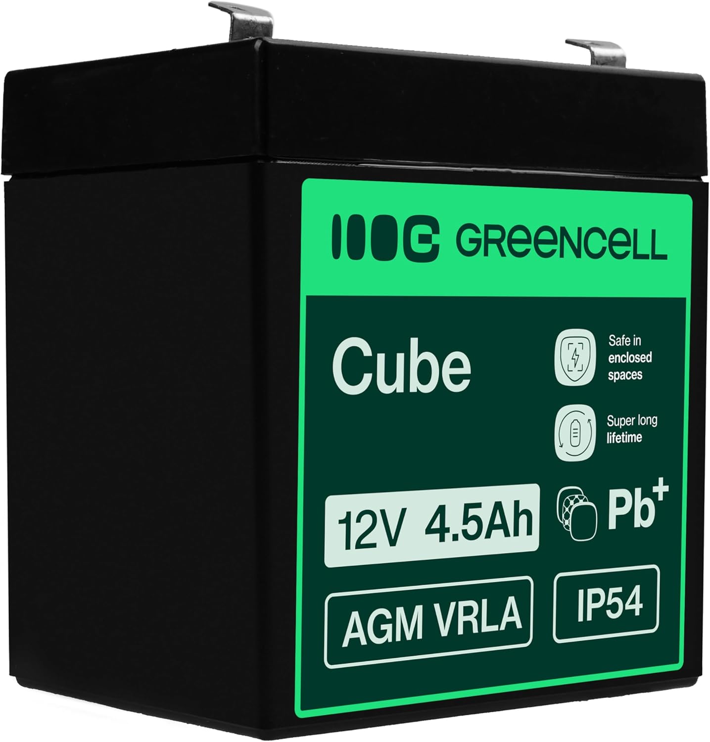 Green Cell Batería Gel AGM 12V 4.5Ah para Sistemas de Alarma