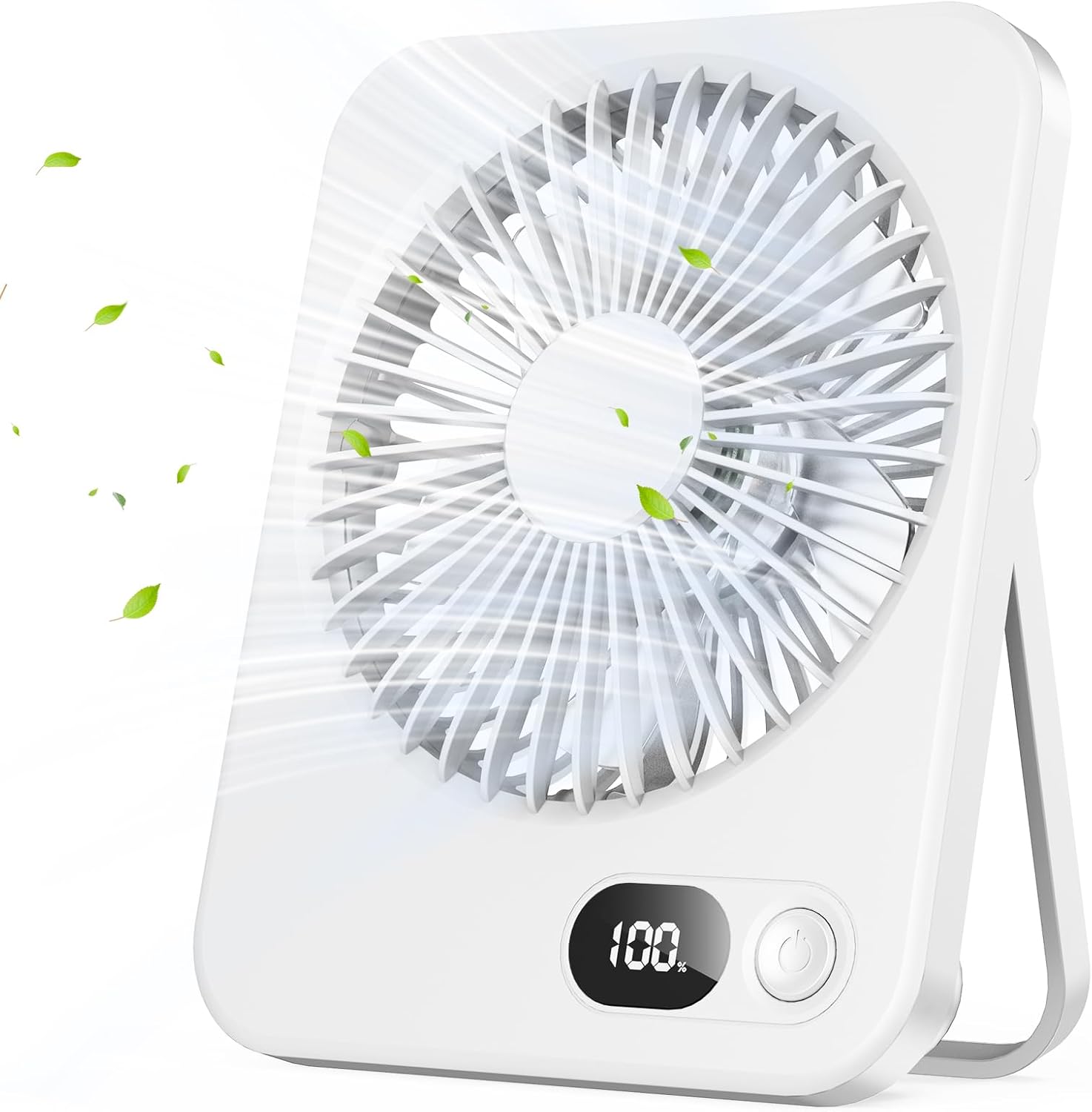 DDHTSAL Ventilador de Mesa Portátil con Luz Nocturna
