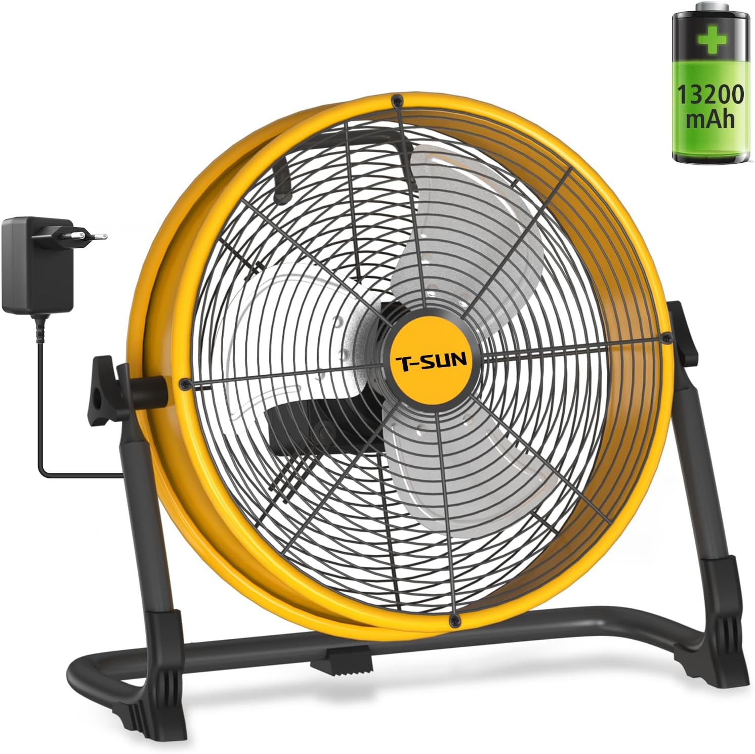 T-SUN Ventilador de Suelo Industrial Portátil 30 cm