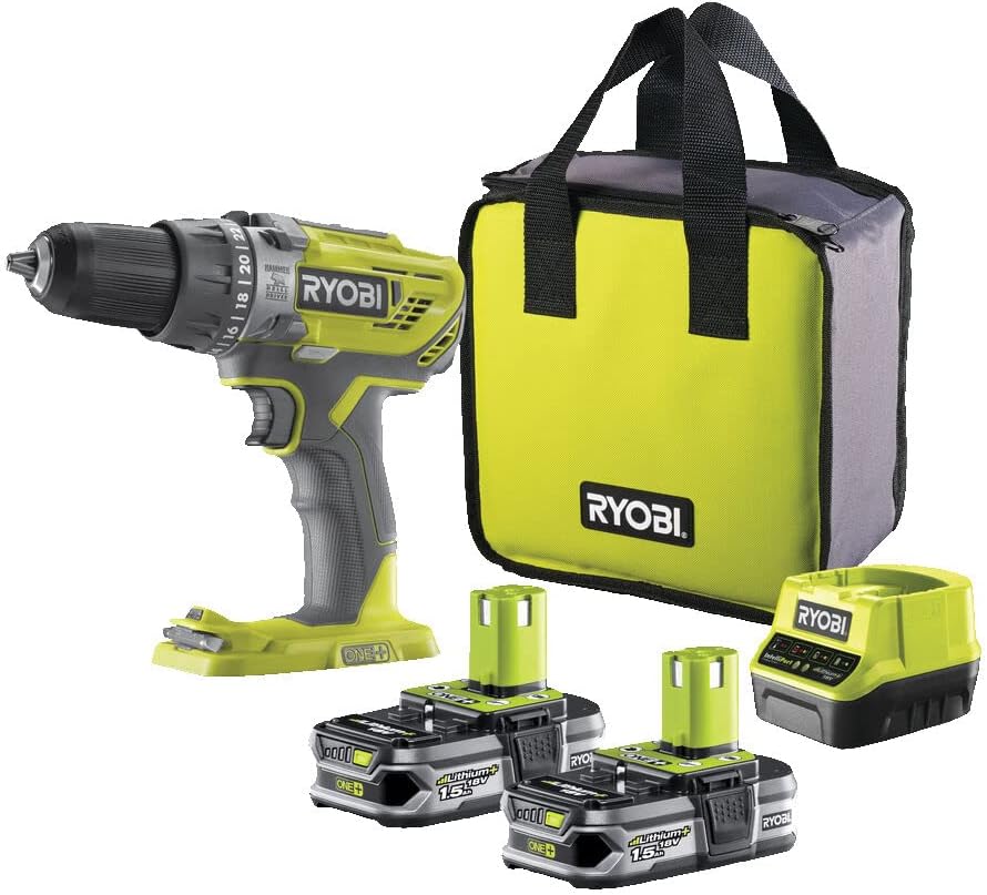 Ryobi Taladro Percutor 18V ONE+ con 2 Baterías