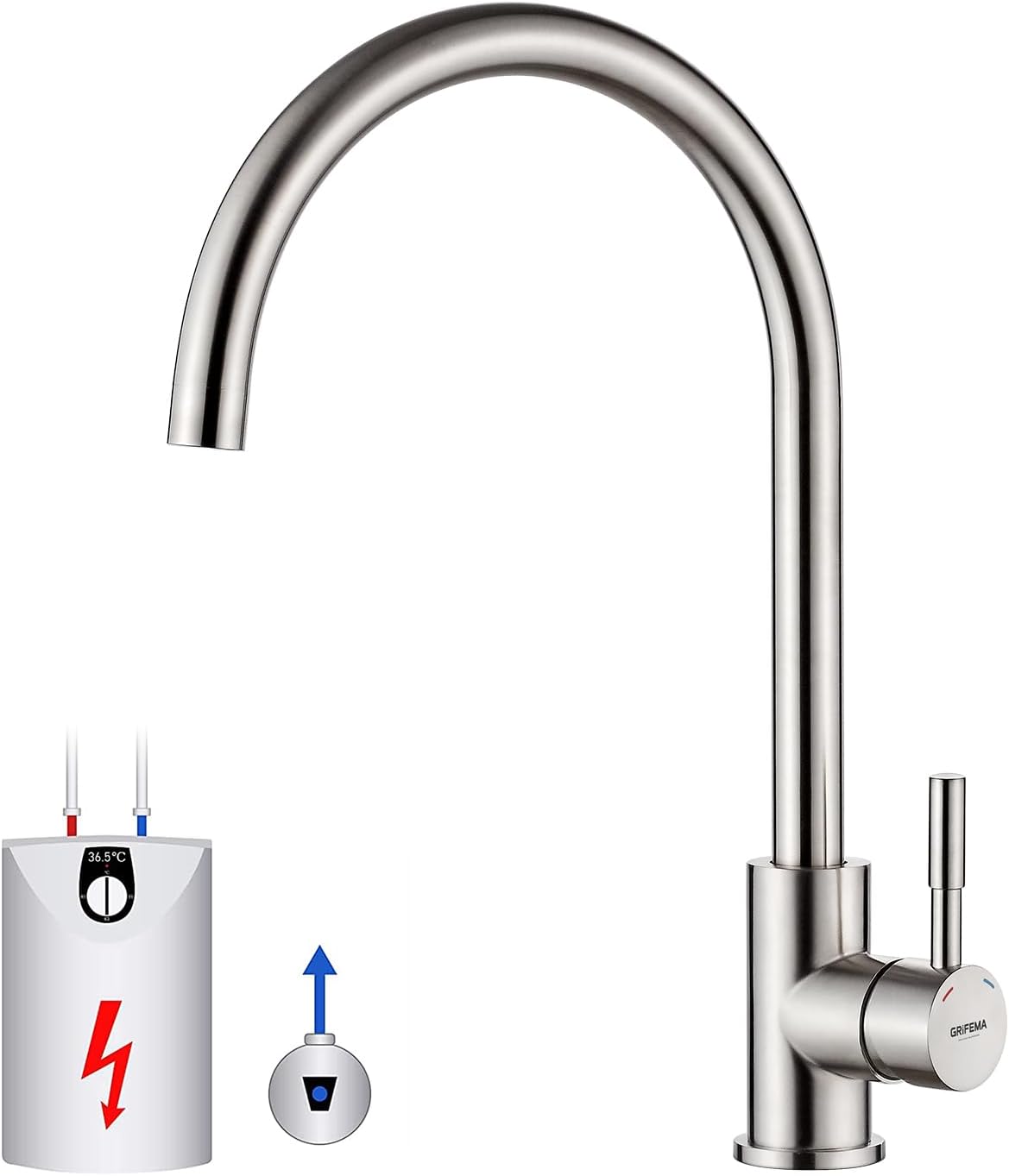 Grifema G4008-98 Grifo de Cocina Baja Presión