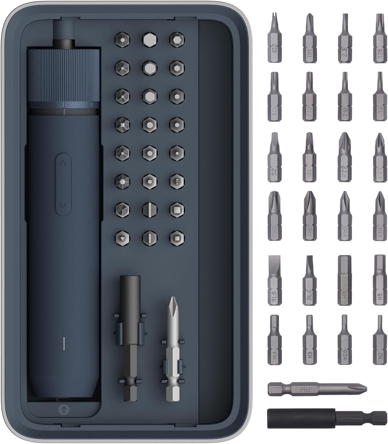 HOTO Destornillador Eléctrico 25 Puntas 3.6V USB-C