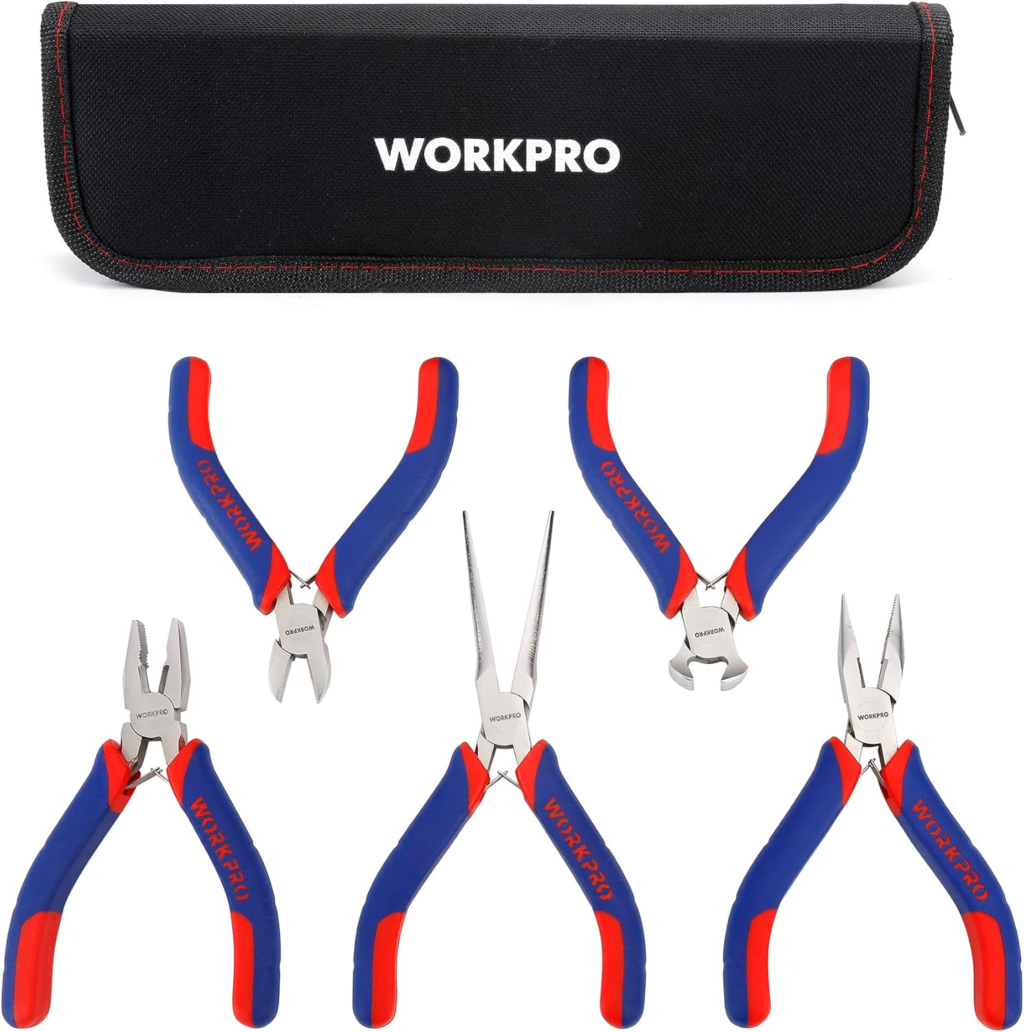 Workpro 5 Piezas Mini Alicates de Precisión