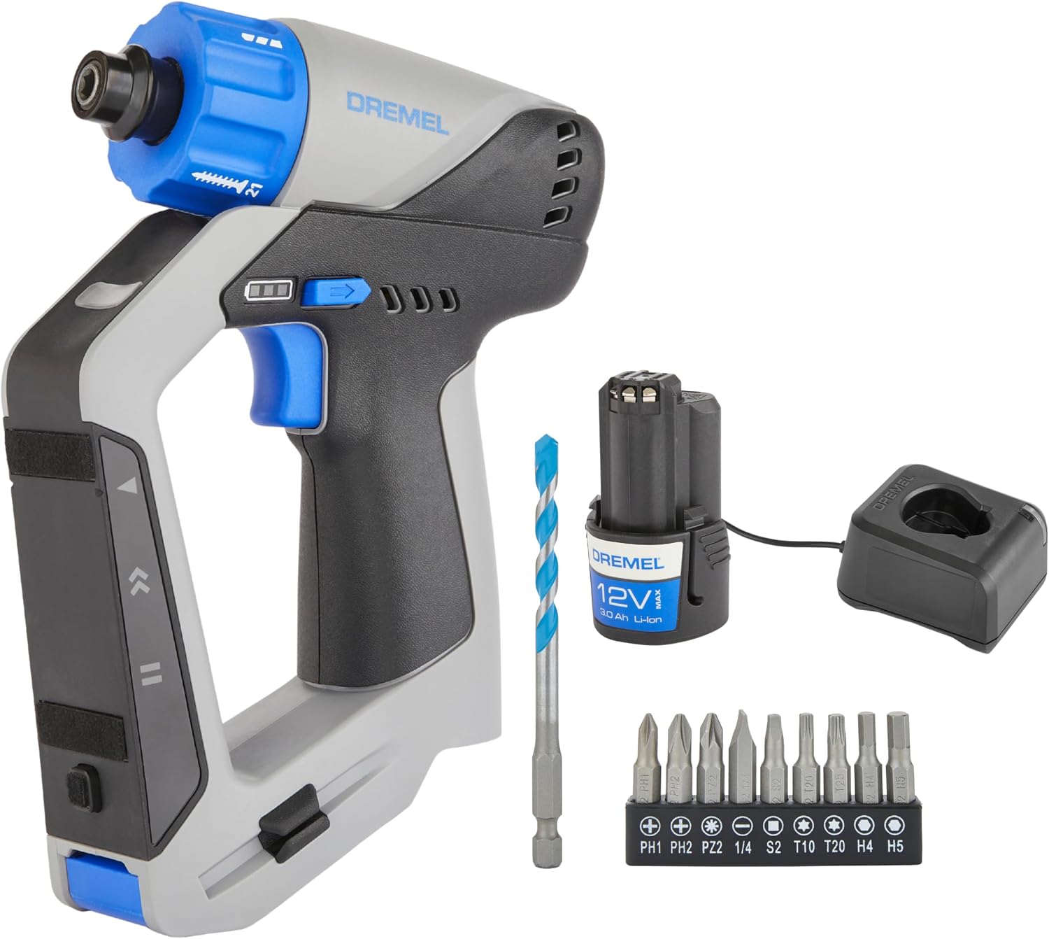 Dremel Blueprint 12V 3 en 1 Atornillador/Taladro Sin Cable con Detector y Nivel Láser
