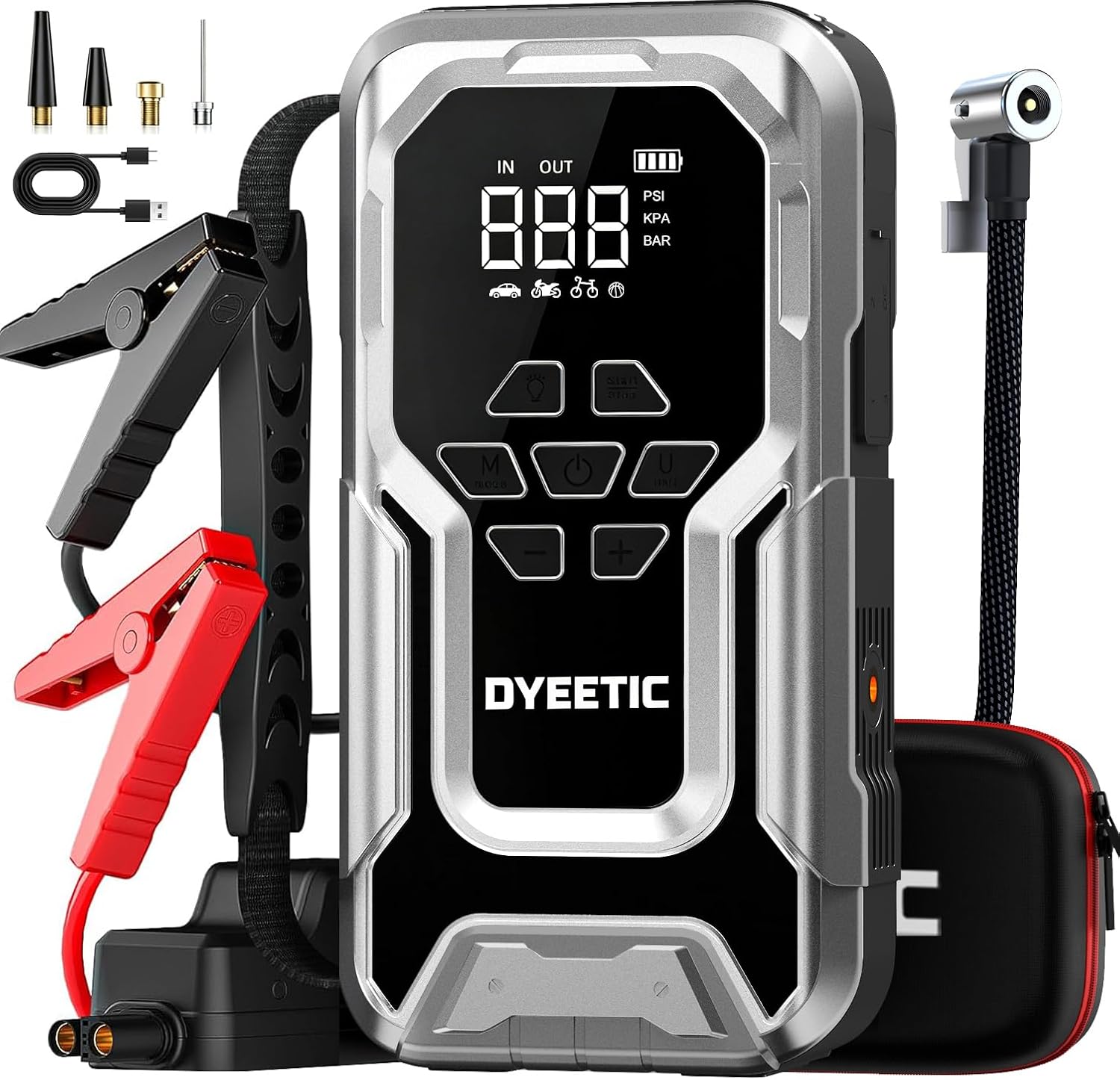 Dyeetic Arrancador de Batería 8000A con Compresor 150PSI