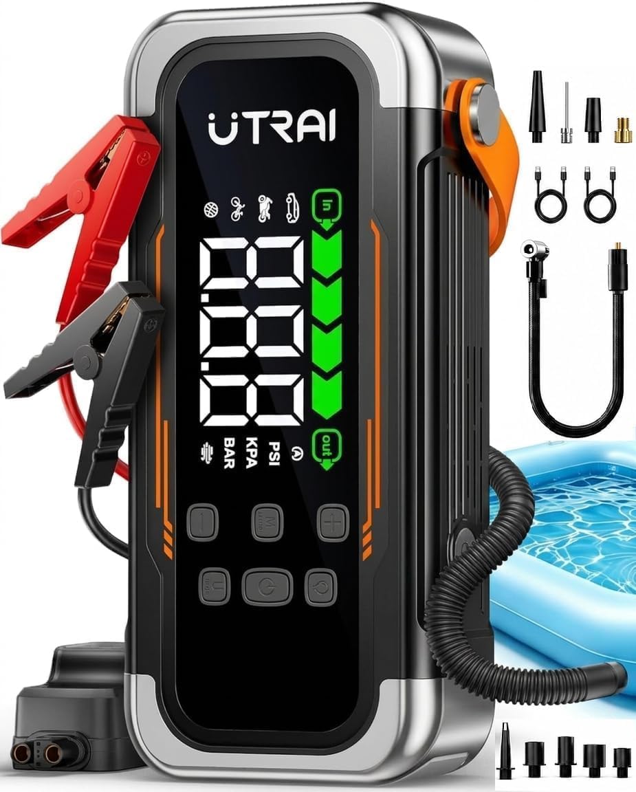 UTRAI 7000A Arrancador de Baterías con Compresor de Aire y Soplador
