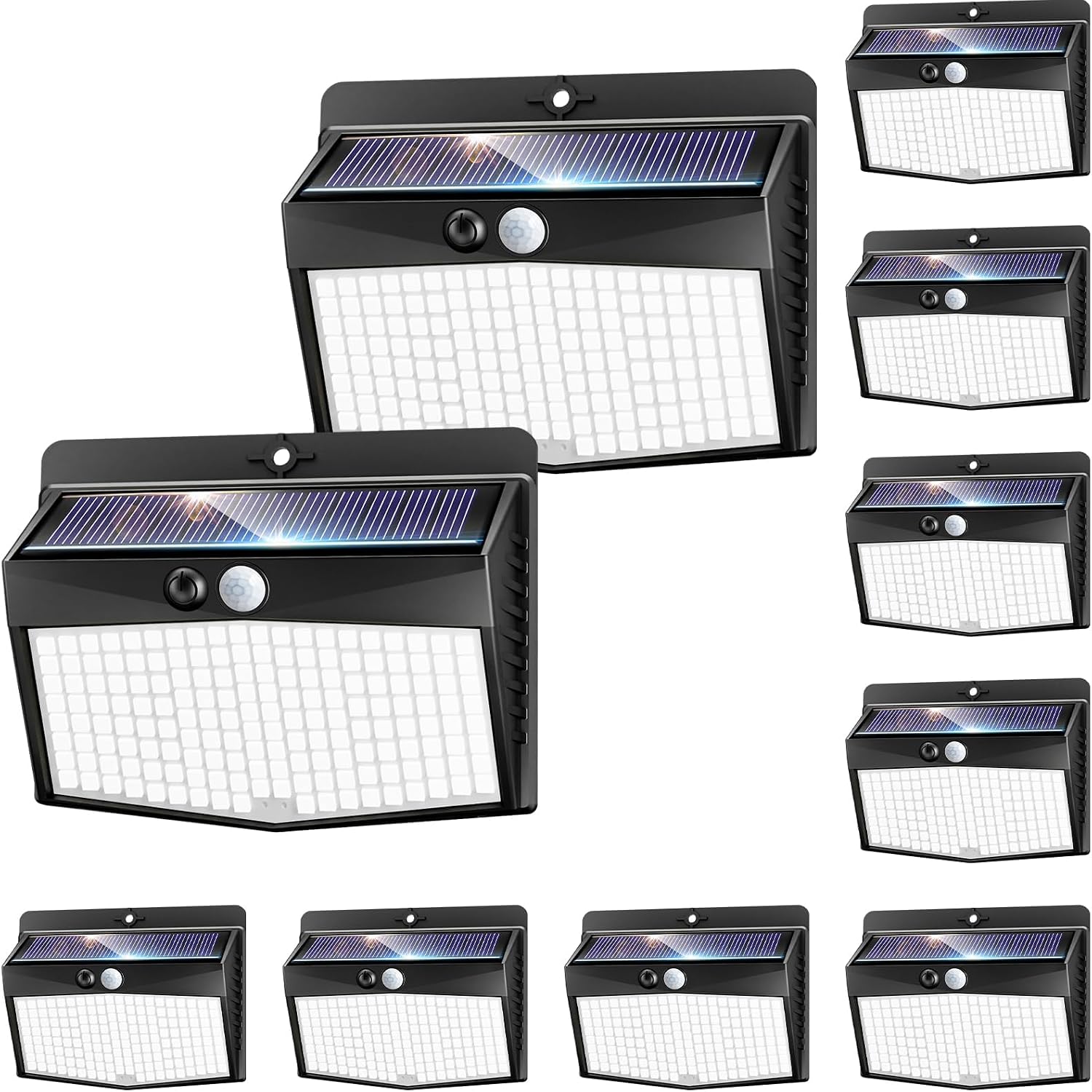 Pack 10 Nipify Focos Solares LED de Exterior
