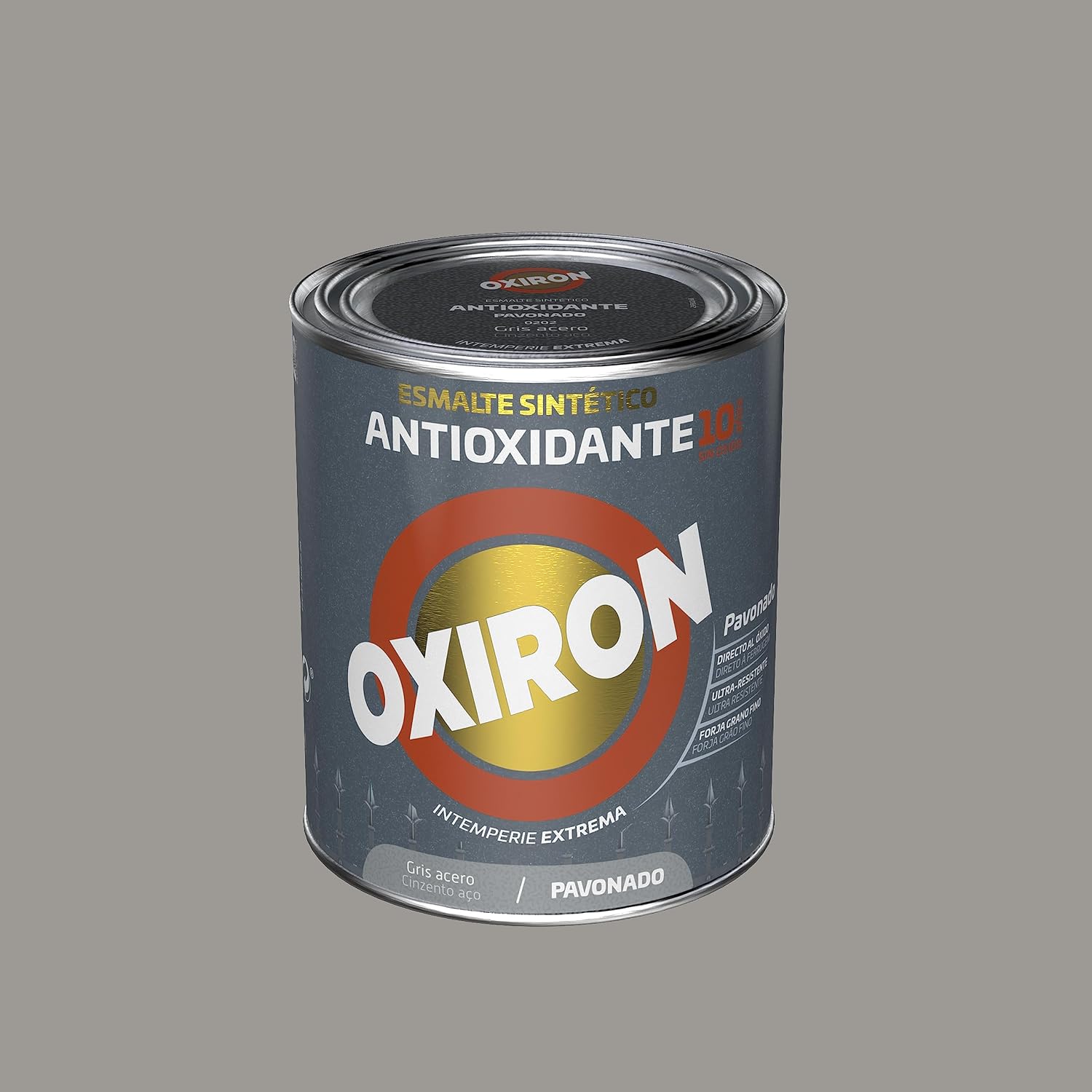 Esmalte Antioxidante Oxiron Pavonado Gris Acero 4 L
