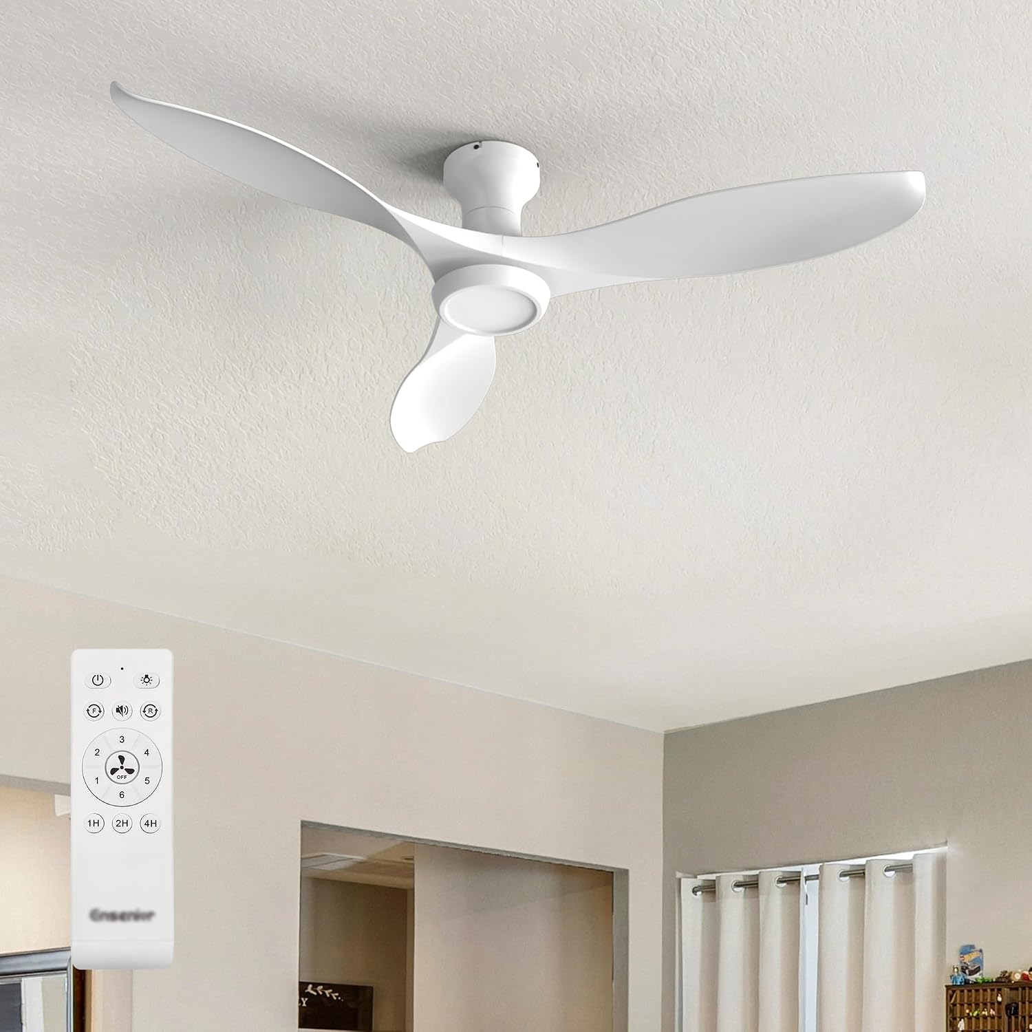 Ventilador de Techo con Luz Hola Led 132 cm Motor DC