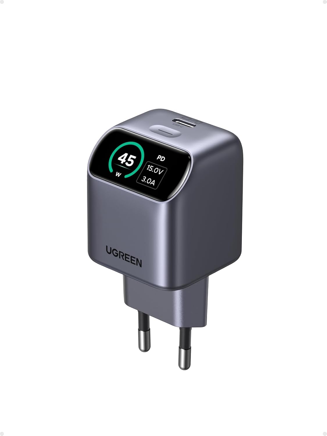 Cargador USB-C UGREEN Nexode Pro GaN 45W con Pantalla