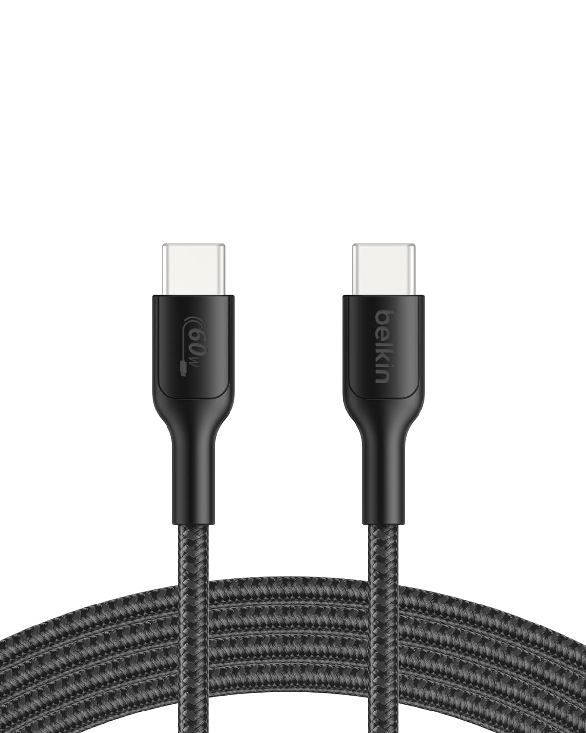 Belkin Gaming Cable USB-C a USB-C de 2m (60 W), Cable trenzado de carga, Carga Rápida