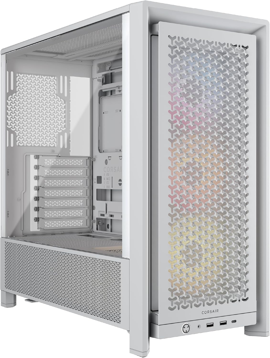 CORSAIR Frame 4000D RS ARGB Caja Modular ATX Mid–Tower para PC – Alto Flujo de Aire, 