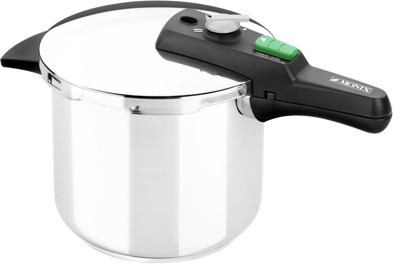 MONIX Quick Olla Express de 7 Litros, Fabricada en Acero Inoxidable, con Triple Siste