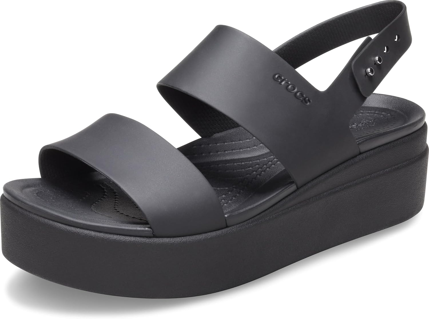 Crocs Brooklyn Low Wedge, Sandalias Mujer, Negro, 33/34 EU 🇪🇸