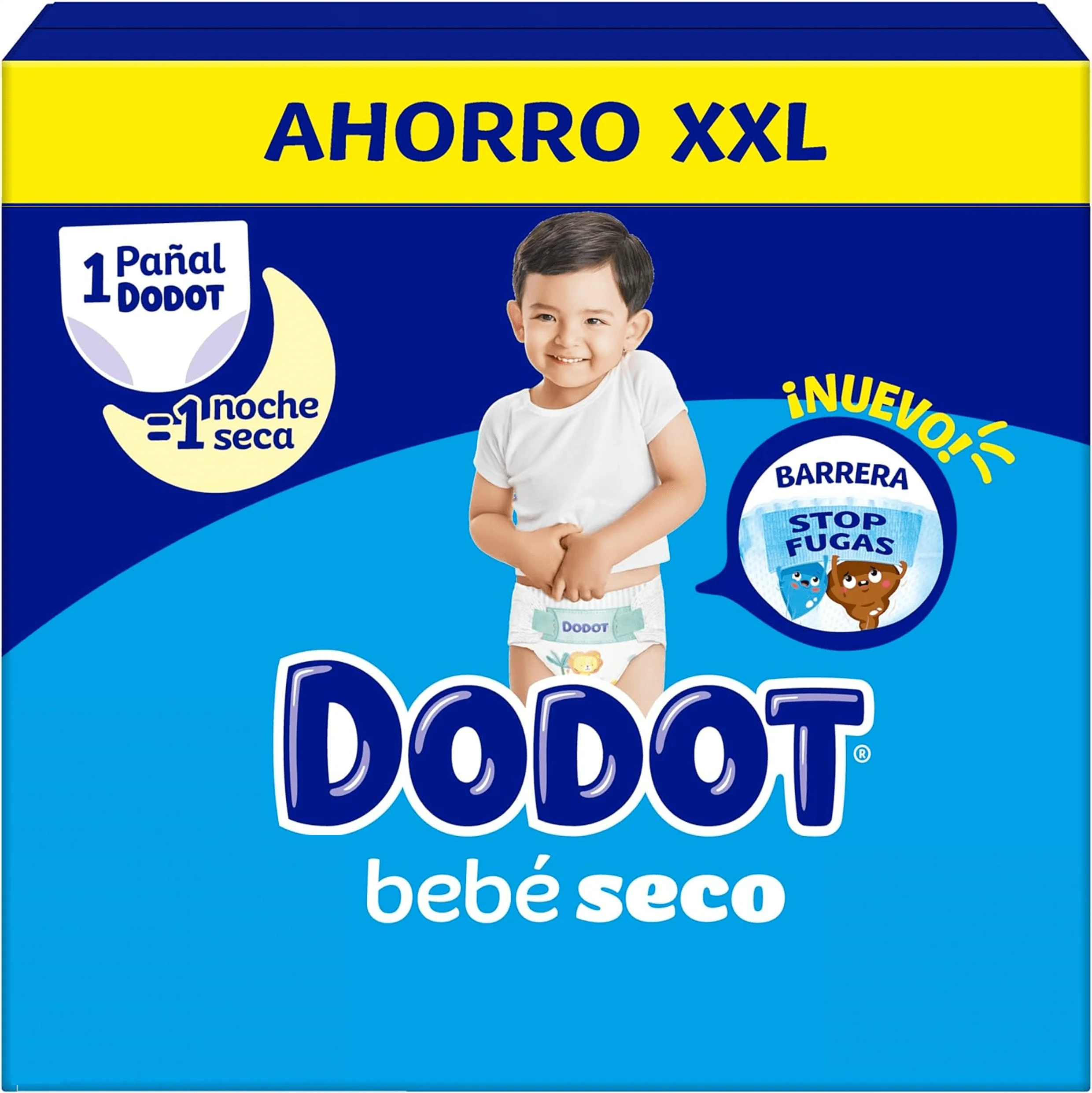 **Dodot Bebé Seco, Formato XXL, Tallas 4 y 5 . Pañales Bebé con Triple Sistema de Pro