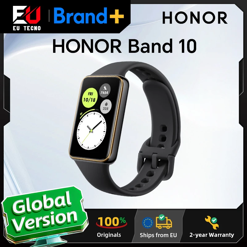 **Versión Global Honor Band 10 banda inteligente diseño de borde curvo salud matutina