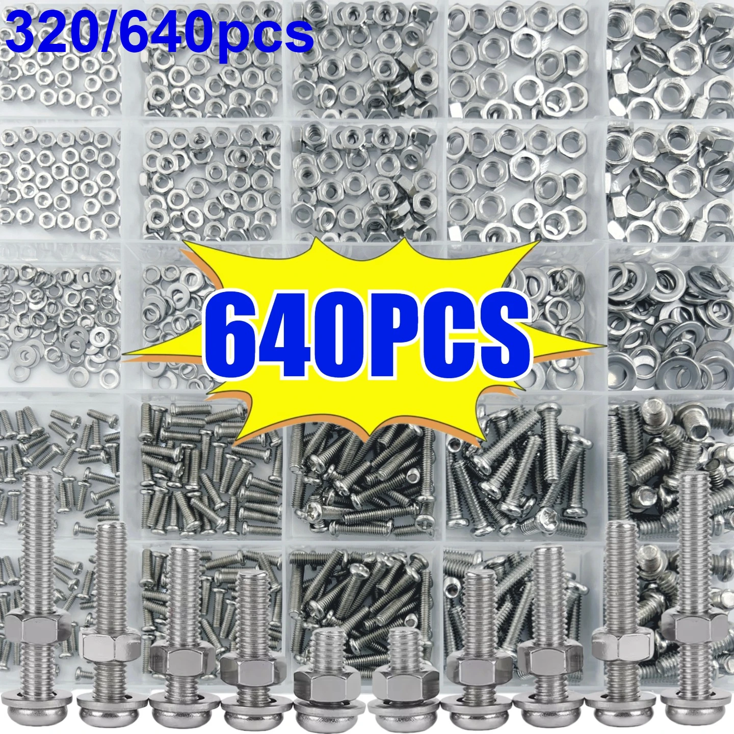 Set ultra completo de tornillería esencial para bricolaje