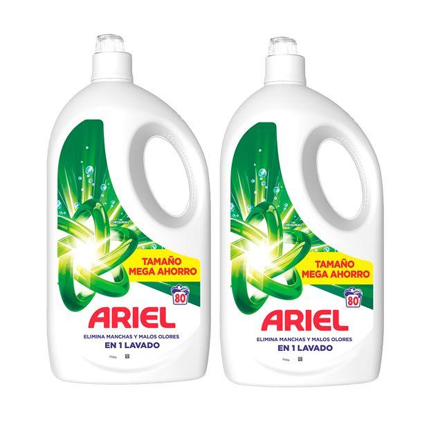 Ariel Original Detergente Líquido 160 Lavados (2x80) - Limpieza Superior en Agua Fría