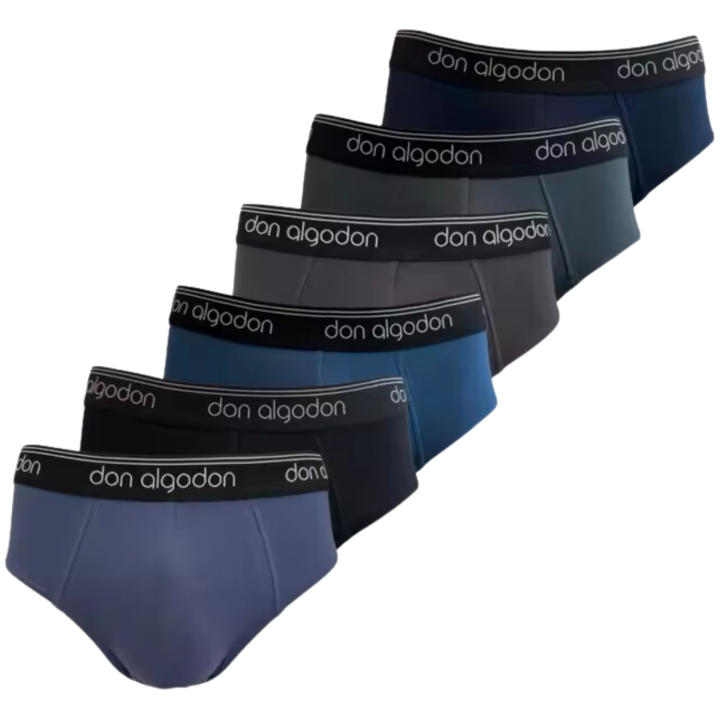 Don Algodon Pack 6 Slips Hombre Algodón - Ropa Interior Suave Transpirable y Resisten