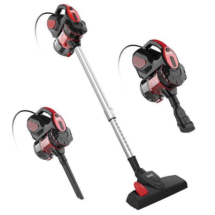 INSE I5 Aspiradora Vertical con Cable 6 en 1, 600W, Potente 18 kPa, sin Bolsa, con Co