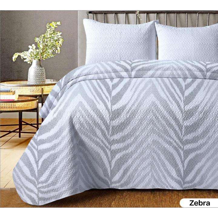 Tolrá Colcha Bouti summer modelo Zebra Gris sin funda cojín 100% Poliéster. Fina, Ext