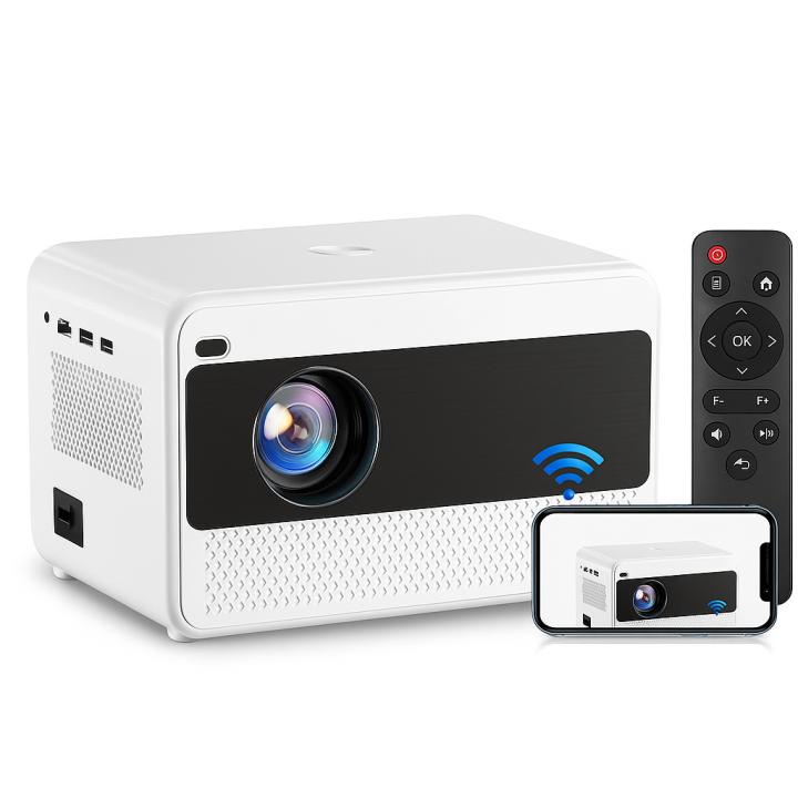 Proyector Portatil, Proyector 1080P Nativo con WiFi y Bluetooth, 16000 Lúmenes Proyec
