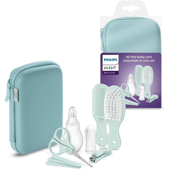 Philips AVENT Set Cuidado del bebé, incluye 1 aspirador nasal, 1 cepillo dientes dent