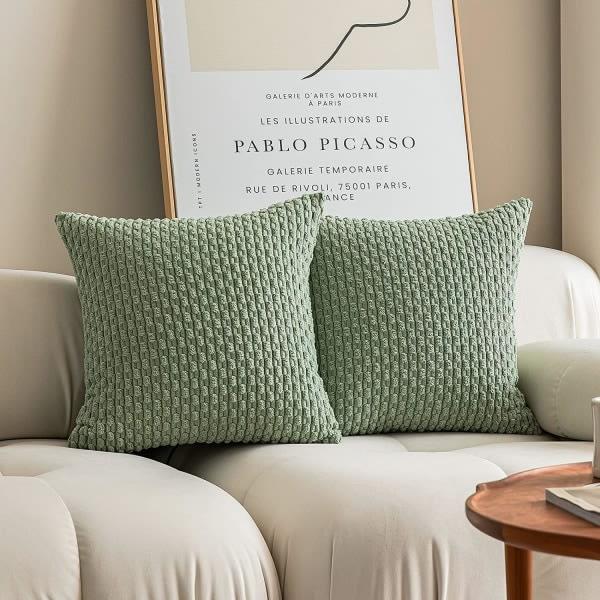 Pack de 2 fundas de almohada decorativa, mjukrandig manchester caja cuadrada 40x40 cm
