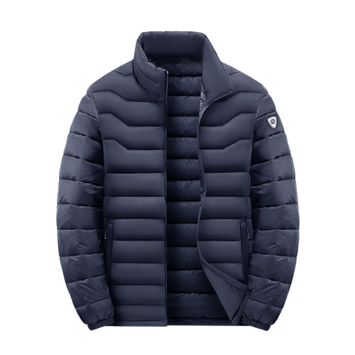 Nueva Parka sencilla con cuello levantado para hombre, abrigo informal cómodo a prueb