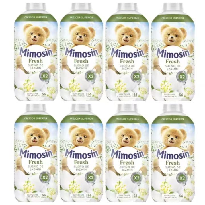 Mimosín Pack 8 Suavizantes Concentrados - 56 Dosis por Botella - Azul Vital Fresh, Hi