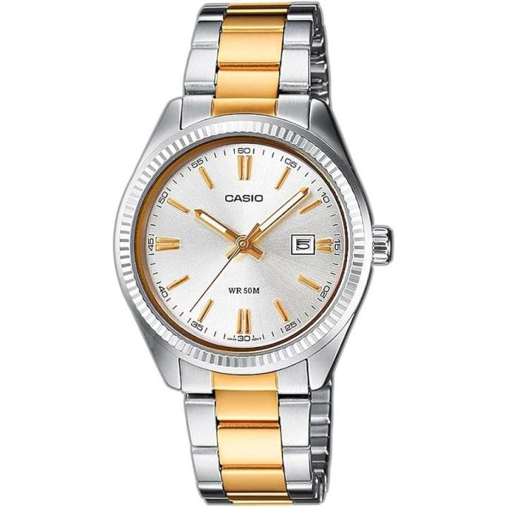 Casio Reloj Mujer Analogico Cuarzo con Correa de Acero inoxidable LTP-1302PSG-7AVE