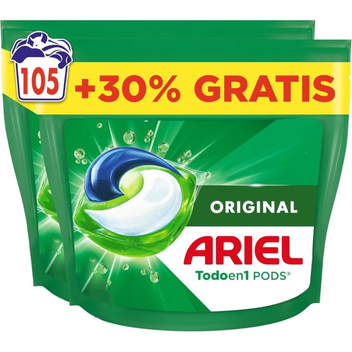 Ariel Original Pods, Detergente Líquido para Lavadora  Pack de 105 Cápsulas, Todo en 