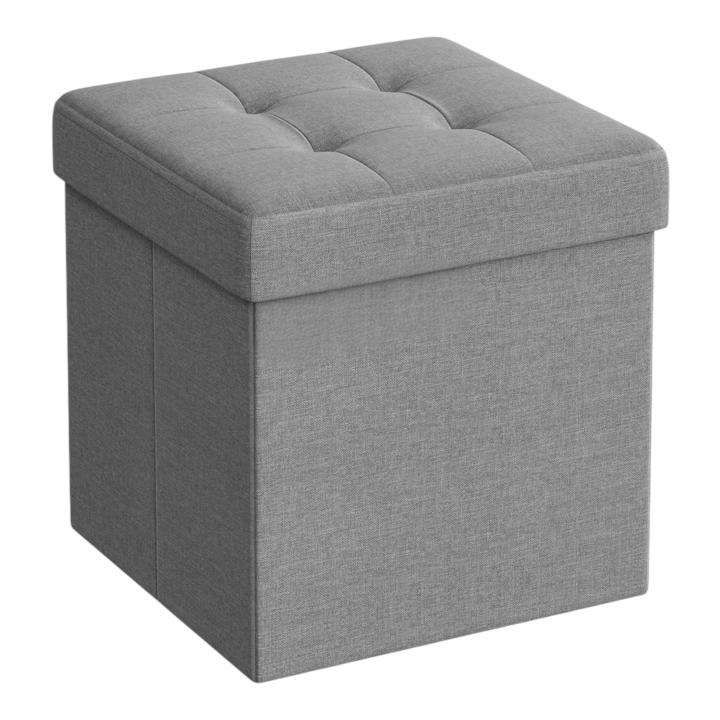 Puff Almacenaje, Baúl de Almacenaje Plegable, Taburete Reposapiés, Banco de Cubo, Sop