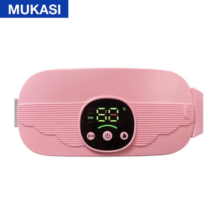 Almohadilla Térmica Menstrual MUKASI, Cinturón Térmico Eléctrico USB, 4 Niveles de Ca