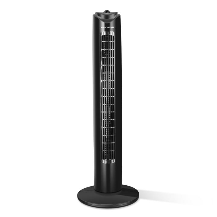 Ventilador de Torre Silencioso, Temporizador 120 min, , 3 Velocidades, Oscilación de 