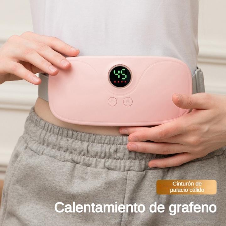 Almohadilla Térmica Menstrual MUKASI, Cinturón Térmico Eléctrico USB, 4 Niveles de Ca