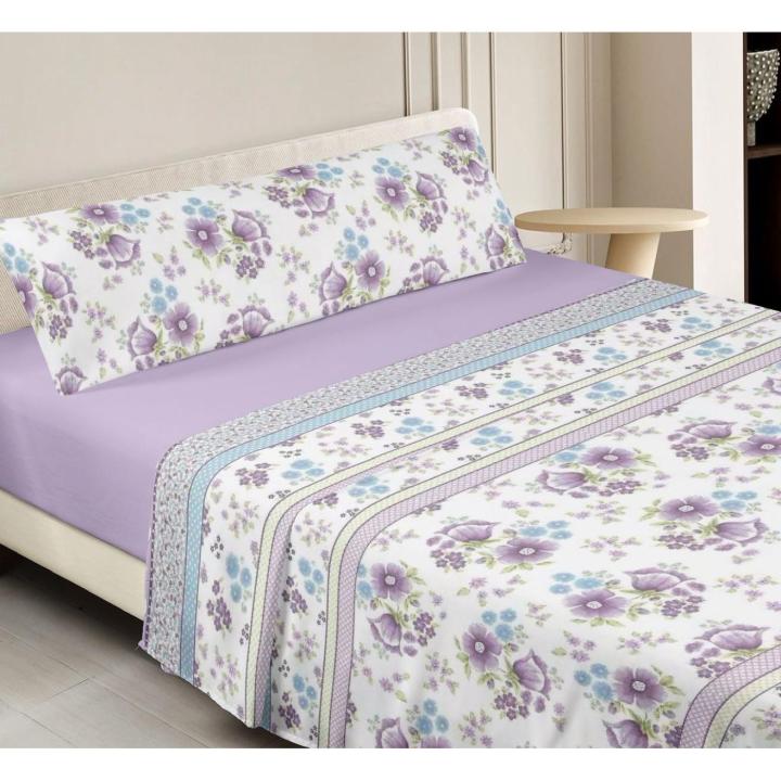 Juego de Sábanas 3 Piezas Printex+Home Microfibra Suave, Estampado Moderno Geométrico