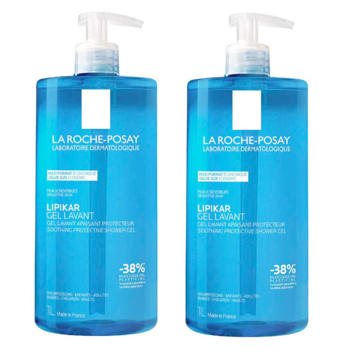 La Roche-Posay Lipikar Gel de Ducha 1L Duplo - Limpieza Suave para Piel Sensible
