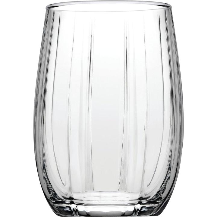 STALREY-Pack 6 Vasos Rayas 380ml Transparente