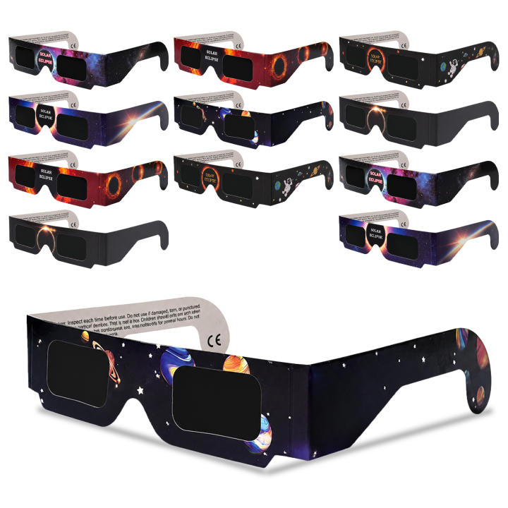 Life Basics Gafas Eclipse Solar Homologadas 12 Unidades  Certificación CE y EN ISO 12