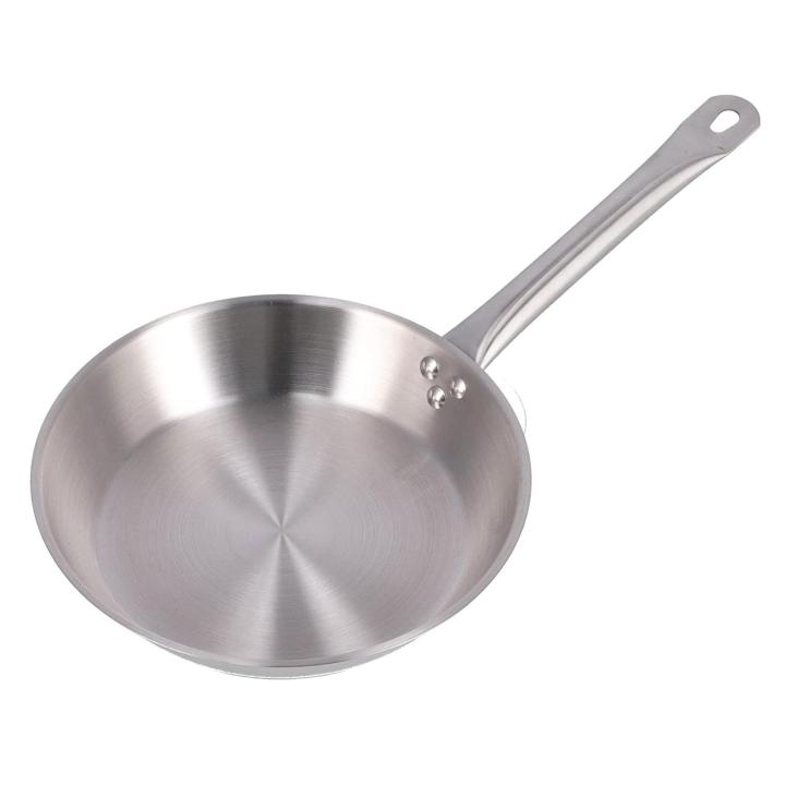Wellhome Sartenes de Acero Inoxidable 20 a 34 cm, Aptas para Inducción, Sin Antiadher