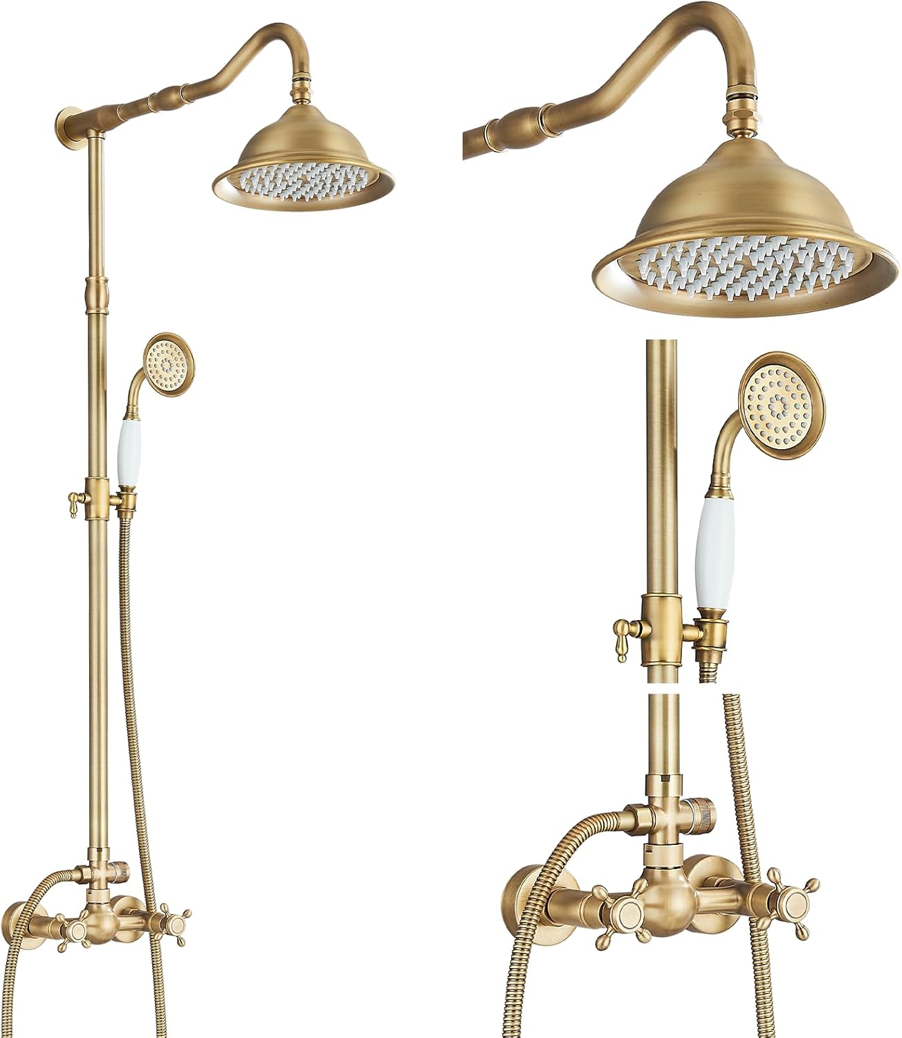 Conjunto de Grifo de Baño de Latón Contemporáneo TOPX Mezclador de Caliente y Frío, C